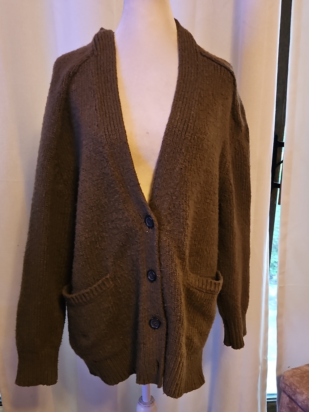 Banana Republic Olive Green Boyfriend Cardigan XL
